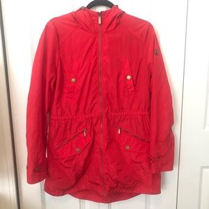 Red Michael Kors Raincoat
